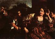  Giovanni Francesco  Guercino Semiramis Receiving Word of the Revolt of Babylon oil painting artist